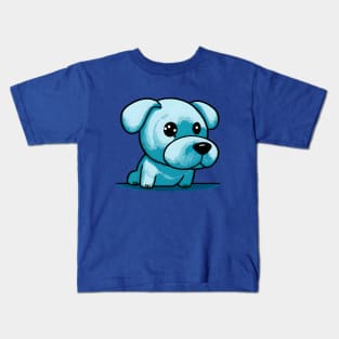 Blue Poodle Kids T-Shirt